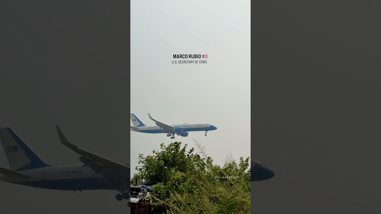 U.S. Secretary of State Marco Rubio Arrives in Mumbai 🇺🇸 | Boeing C-32A  | CSMIA  ✈️