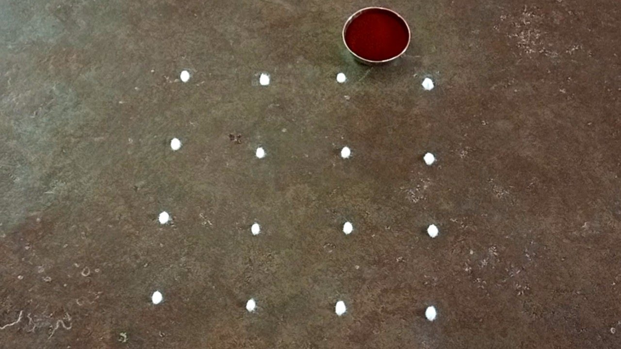 Mahashivaratri special beautiful easy vilakku kolam/simple traditionalrangoli/gokulramyacreatives