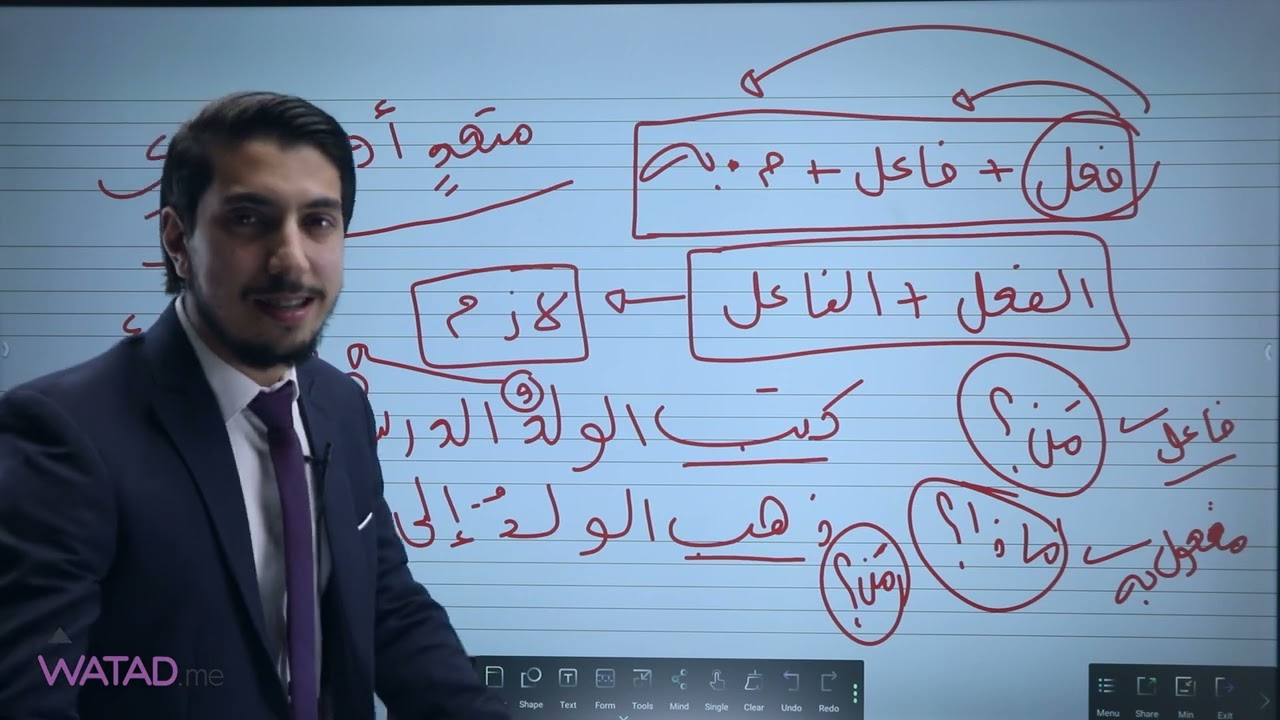 الحصة الاولى من تأسيس لجيل 2008مادة اللغة العربية لجميع الفروع { المنهاج الجديد }الأستاذ معاذ الحاوي