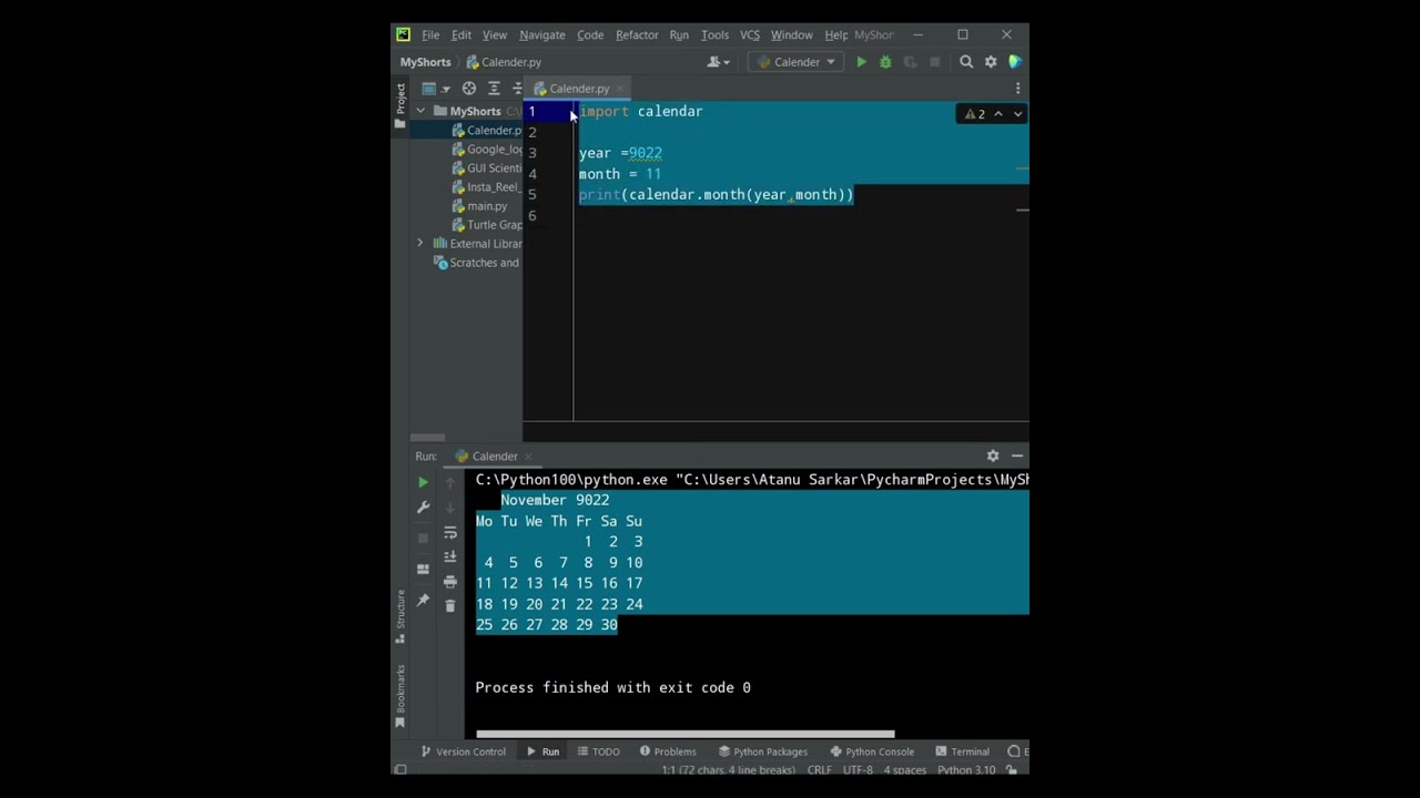 Thousands Years past and future Calendars #Python !!