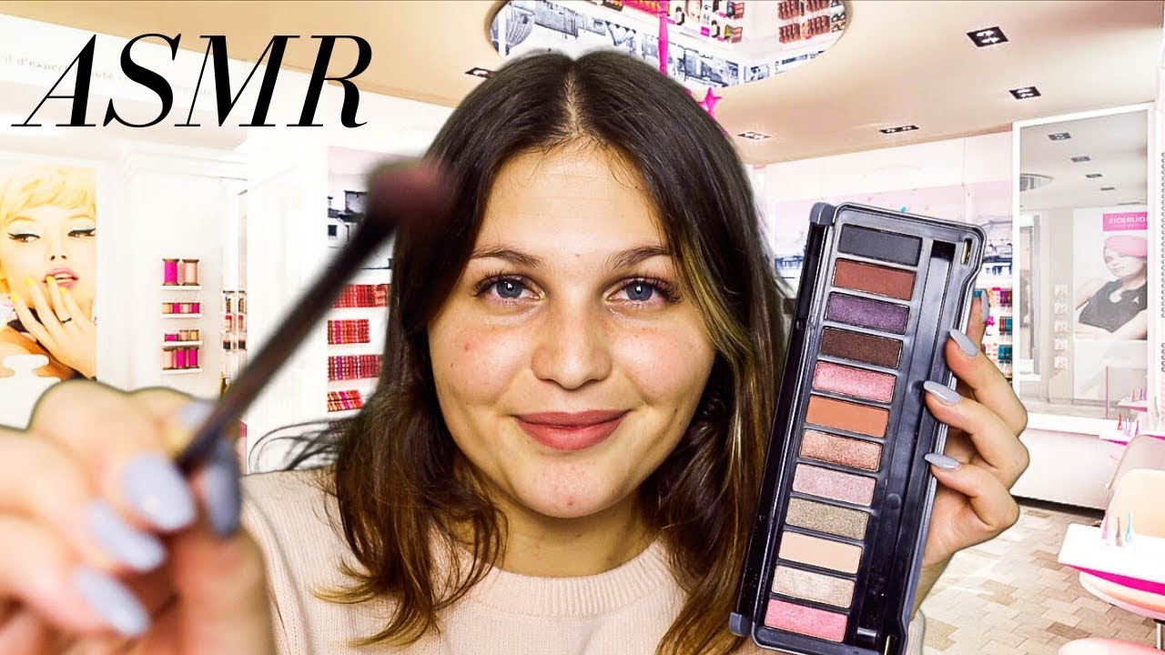 ASMR FRANÇAIS│ROLEPLAY VENDEUSE DE MAKEUP + JE TE MAQUILLE 💄(Attentions Personnelles)