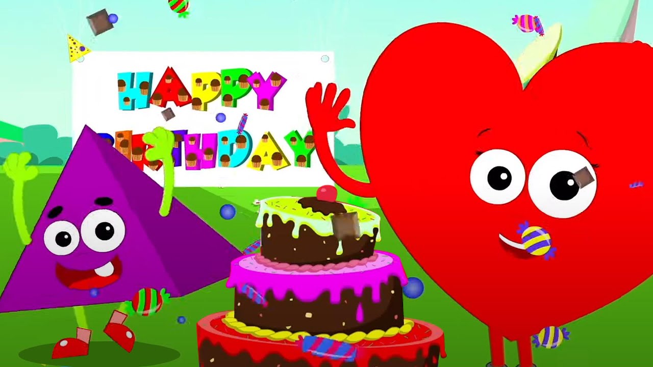 Happy Birthday Song, Party With Shapes and Music for Kids