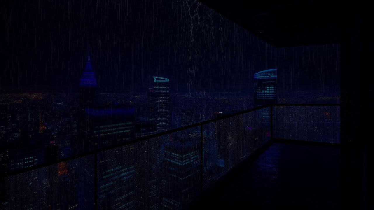 Rainy City Night: Enjoy 24 Hours of Ultimate Relaxation with Tranquil Rain Sounds 🌙🌧️