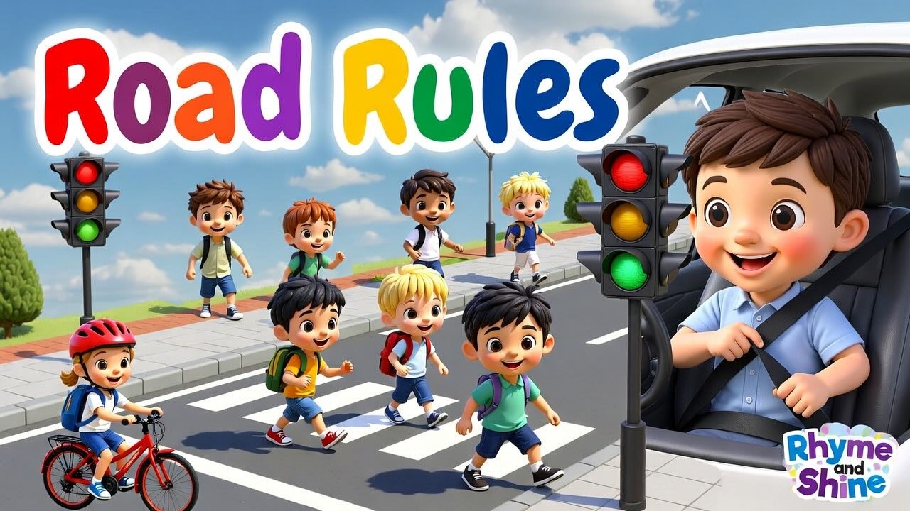 Road Rules Rhyme 🚦 | Traffic Safety Song for Kids | Traffic Rules for Kids 🛑🟢