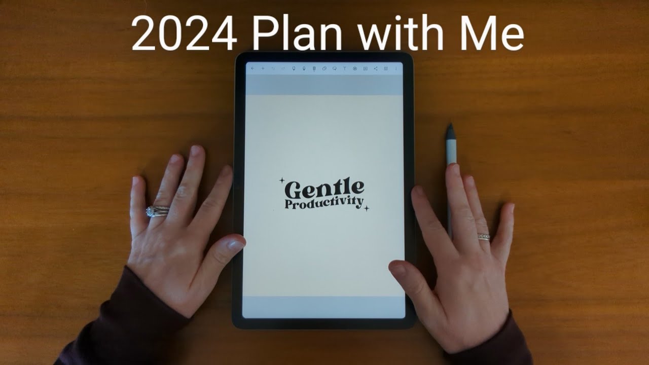 2024 Plan with Me - Gentle Productivity Planner - Google Pixel Tablet - Monthly Reset - Goals