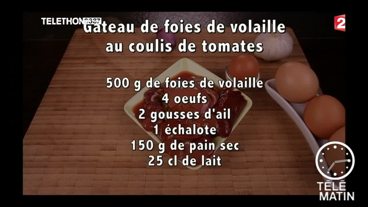 Gourmand - Gâteau de foie de volaille au coulis de tomates - 2015/12/05