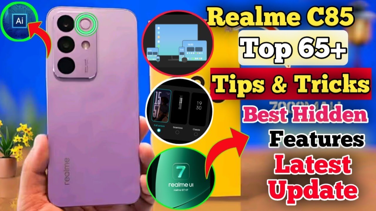 Realme C85 Tips And Tricks || Top 65 Tips And Tricks In Realme C85 || Hidden Features 