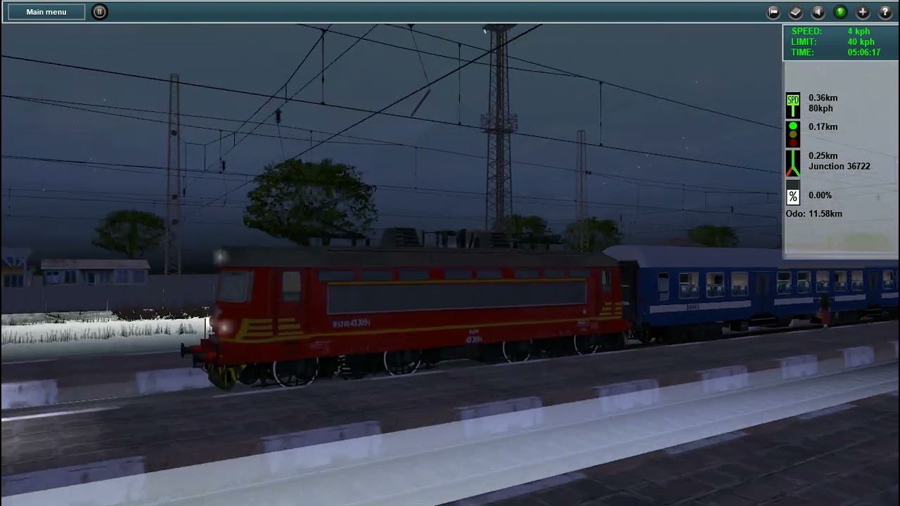 Trainz(BG) Vidin-Brusarci  43 309 with fast train
