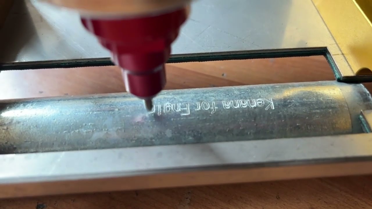 Battery-Powered Handheld Dot Peen Marker | Engraving Text & Data Matrix on Metal Pipes