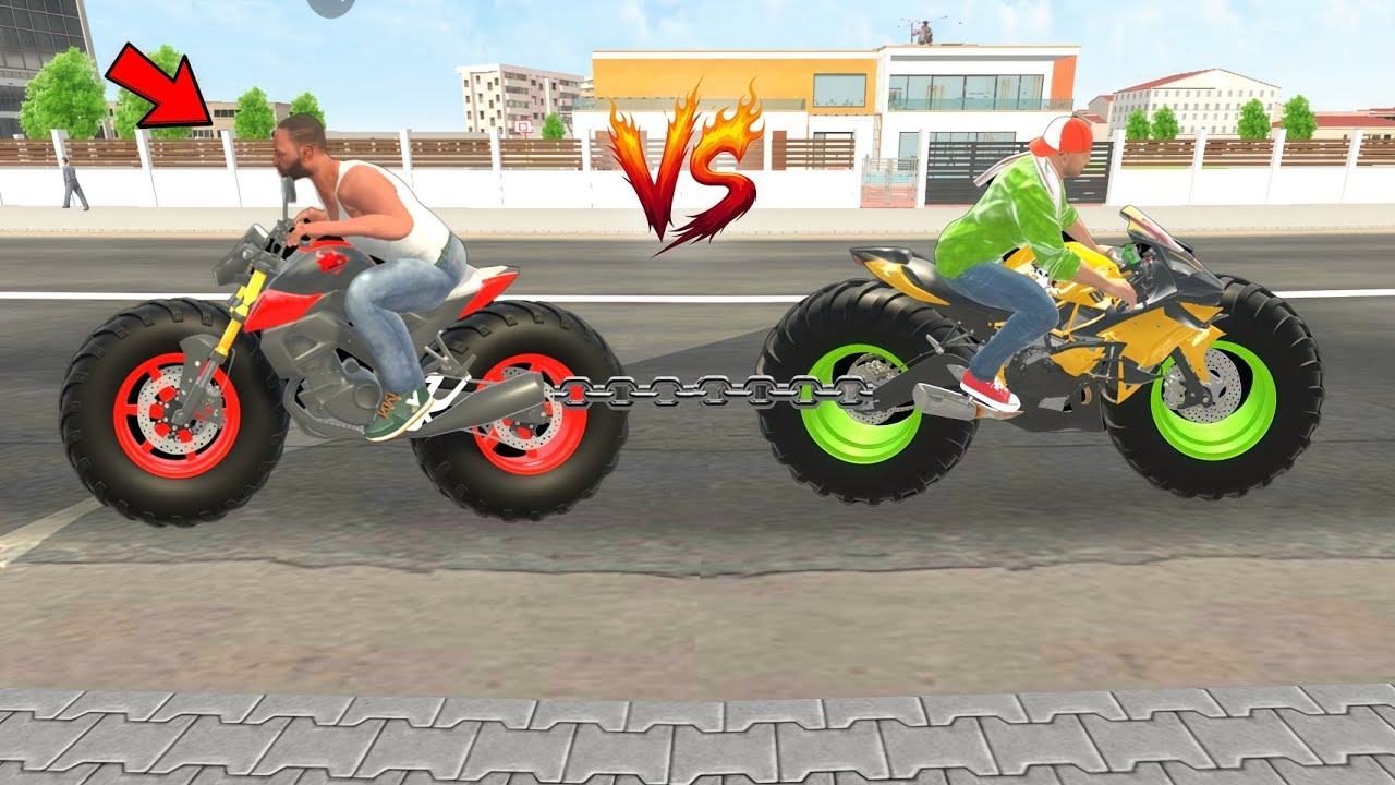 Franklin Monster Yamaha R15 VS Jack Monster Ninja H2R 2 Chain 💥 Indian Theft Auto Simulator 🎉