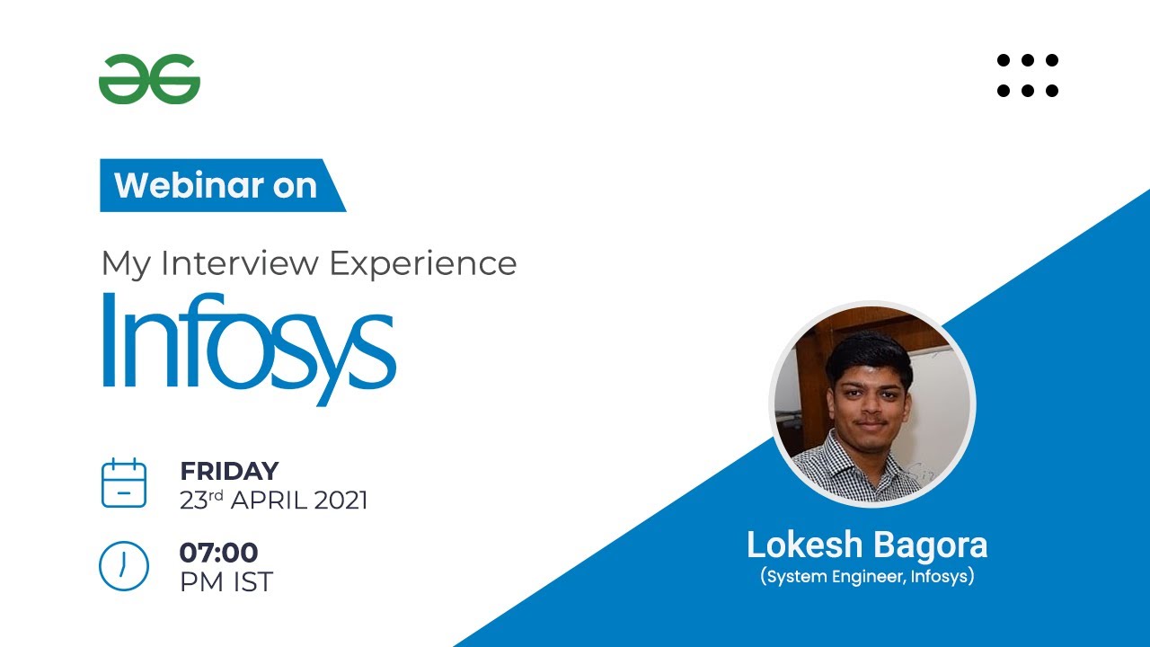 Webinar | My Interview Experience at Infosys