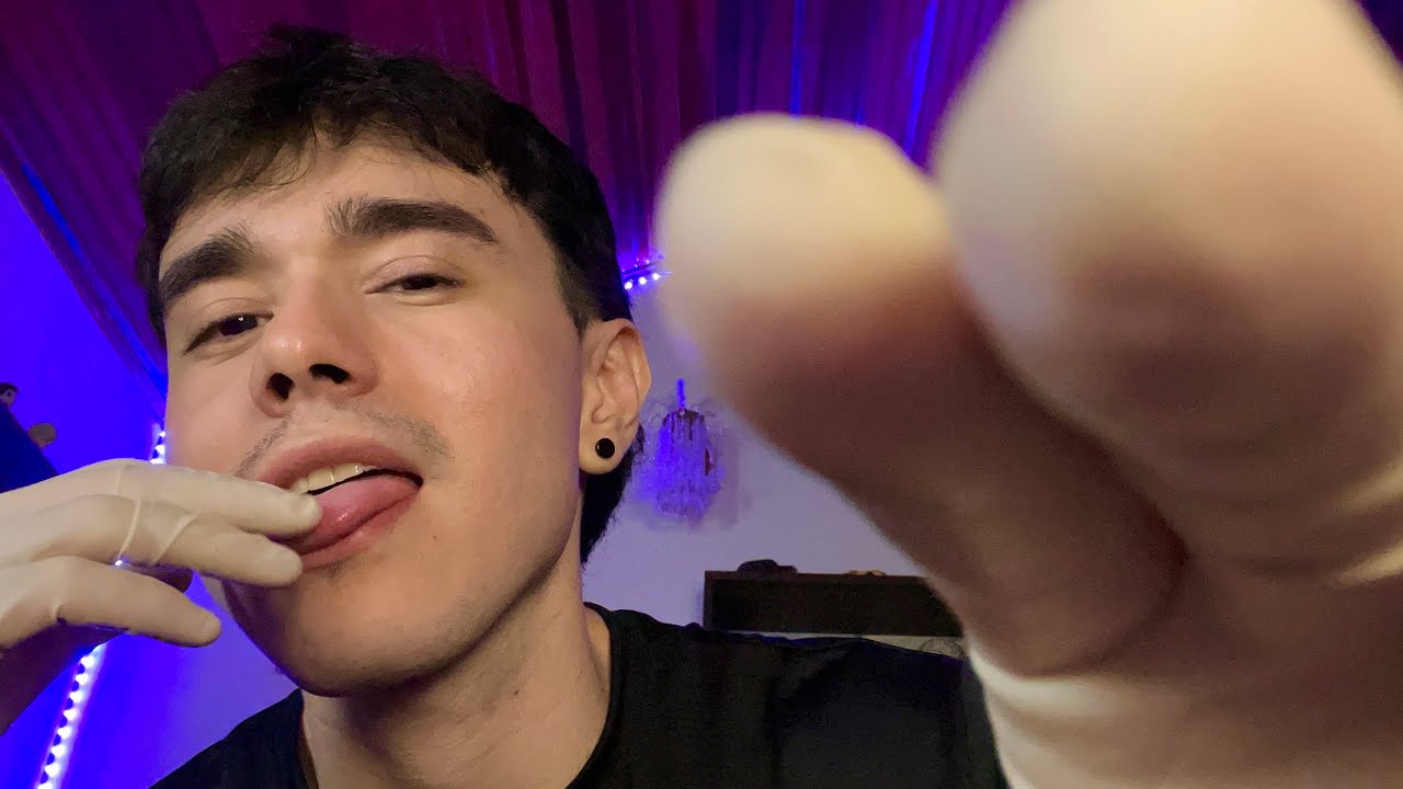 Let Me Spit Paint Your Face… Don’t Move 👄 (Gloves) ASMR 