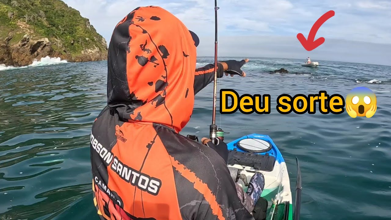 Água limpa e fria, mar agitado mas achei ! #caiaque #fishing #pesca 