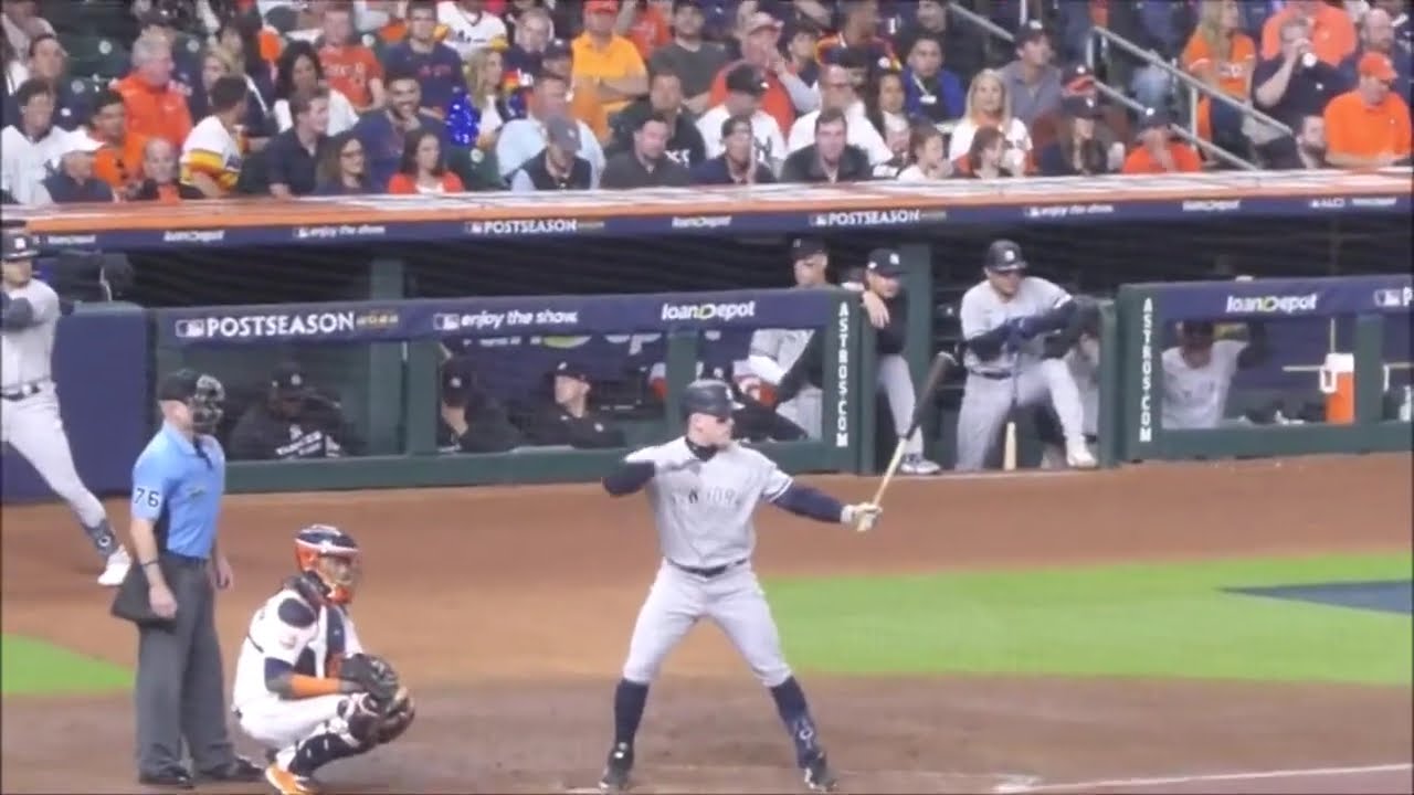 new Giants CF Harrison Bader (2 yrs/$20M)  home run...ALCS Gm 1...Yankees vs. Astros...10/19/22