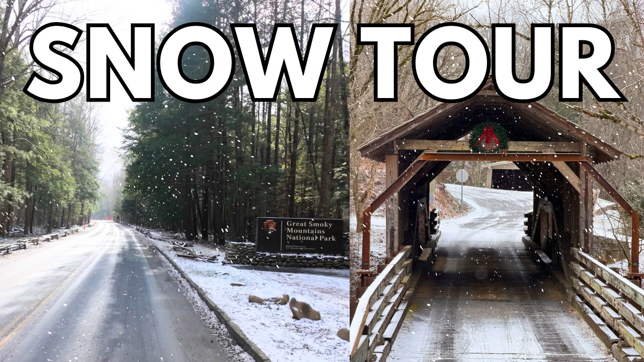 Pigeon Forge & Gatlinburg's First Snow Day 2026 | Beautiful Smoky Mountains!