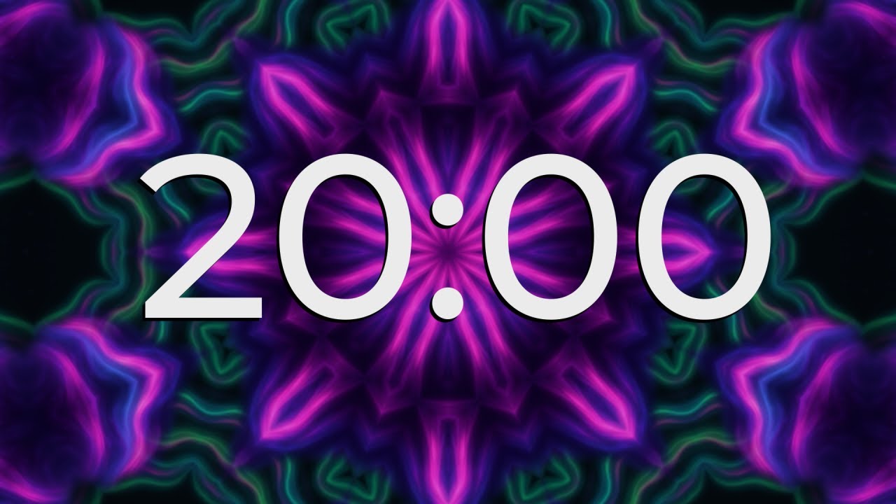 20 Minute Countdown Timer with Calming Meditation Music & Mesmerizing Visuals
