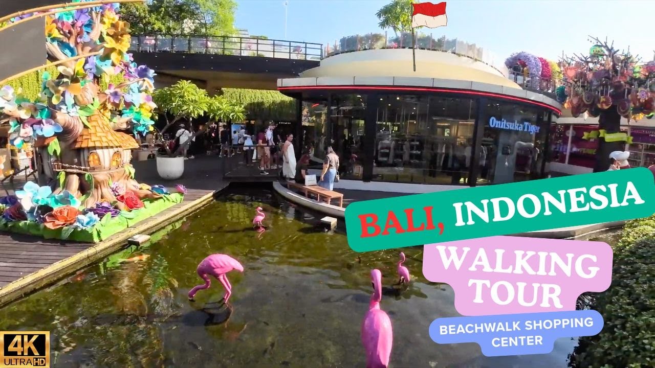 Bali, Indonesia Walking Tour / Beachwalk Shopping Center [4K ULTRA HD]