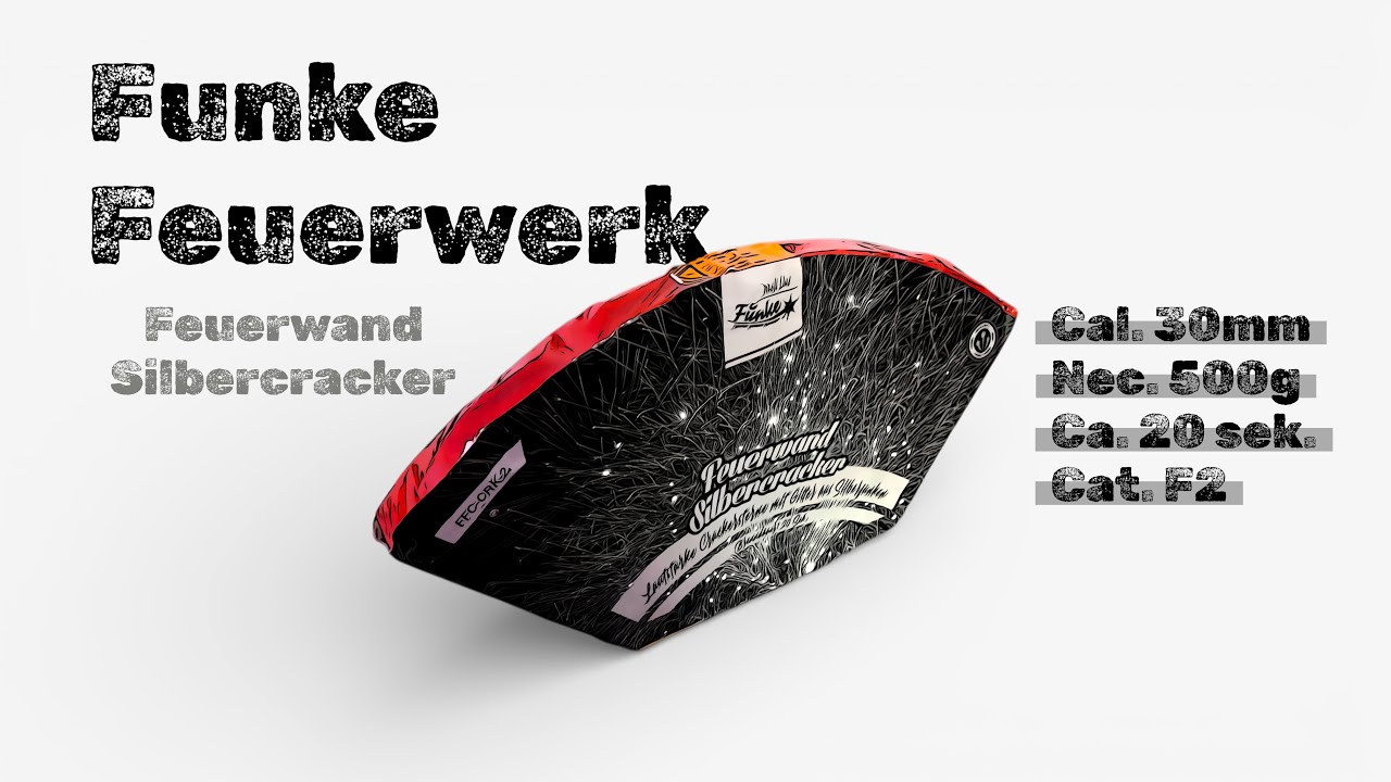 Funke Feuerwand Silbercracker | F2 | 4K HDR