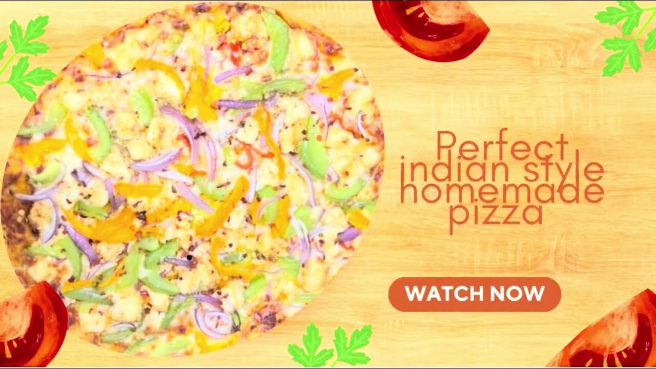 Easy Indian Style Pizza Recipe at Home 🍕#recipe #foodie #food #viralvideo #foodlover #viral 