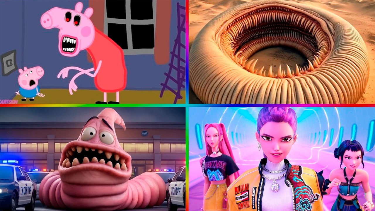 PEPPA PIG.EXE 🆚 Patrick.EXE 🆚 Erosion Worm 🆚 Kpop demon hunter 🎵Who is win? Tiles Hop EDM Rush