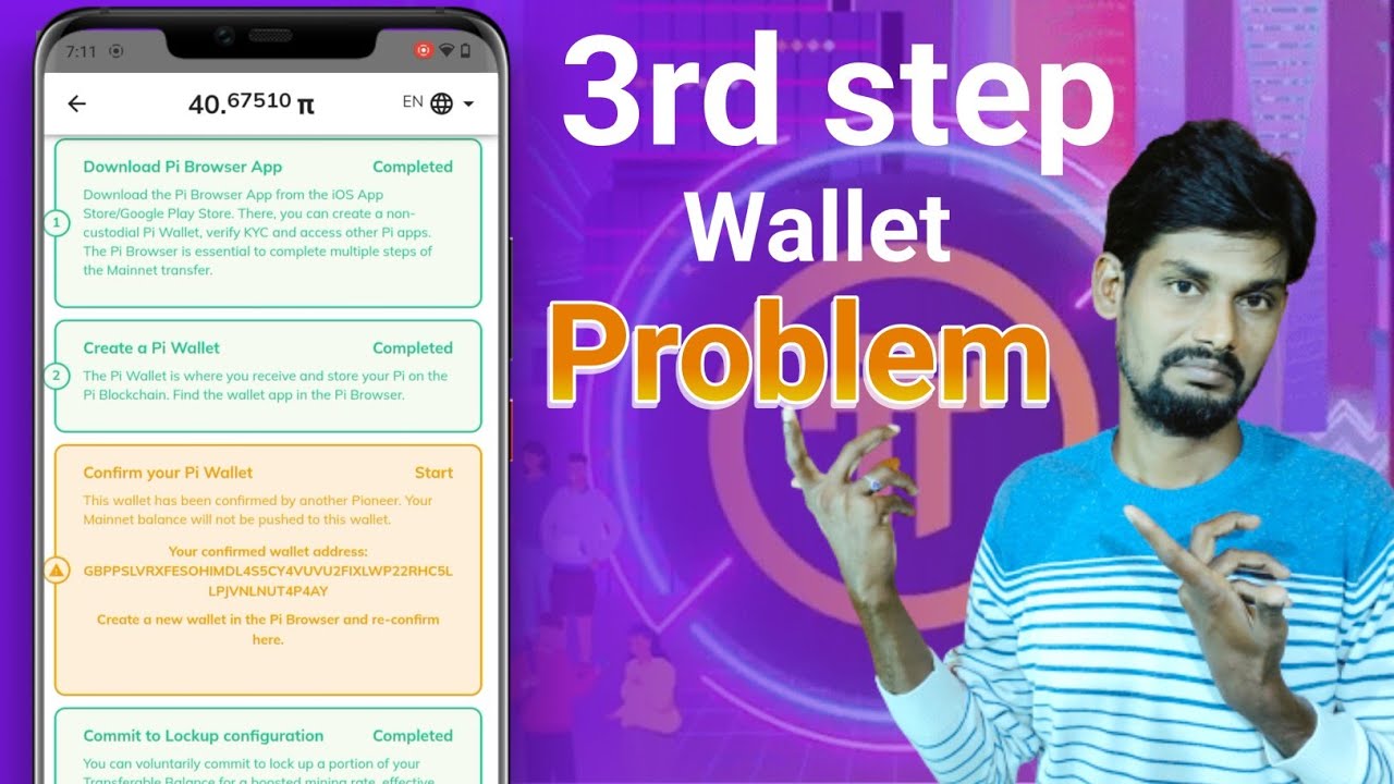 Pi network Confirm your Pi Wallet Problem Solve | how to pi 3rd step Wallet address problem