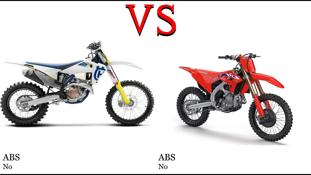Husqvarna FX 450 vs Honda CRF 450 R Test specification comparison