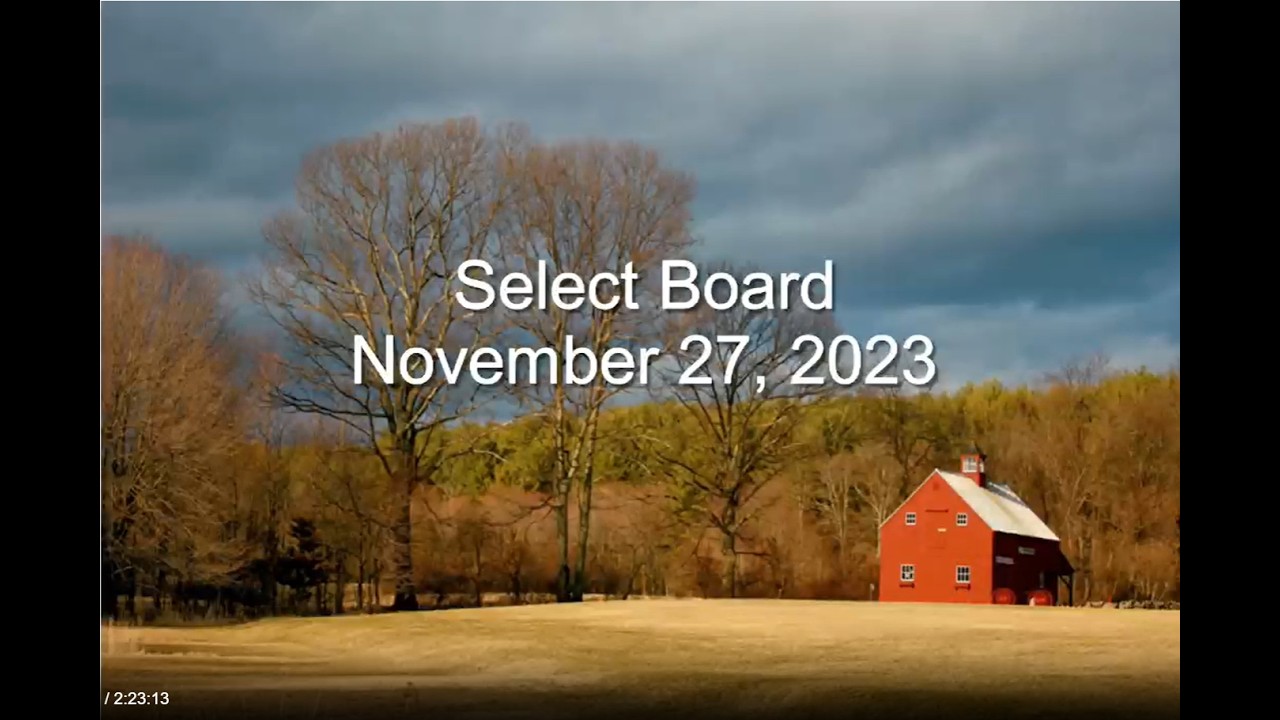 Select Board - November 27, 2023