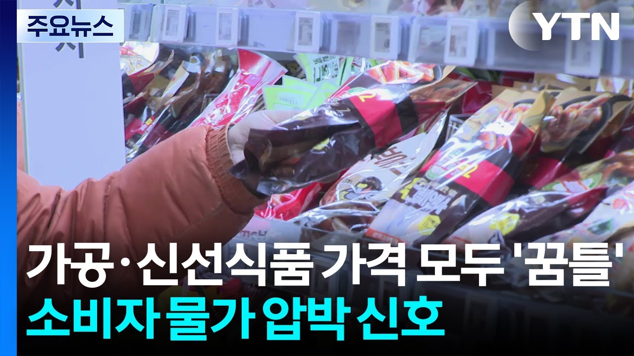가공&middot;신선식품 가격 모두 &rsquo;꿈틀&rsquo;...소비자 물가 압박 신호 / YTN
