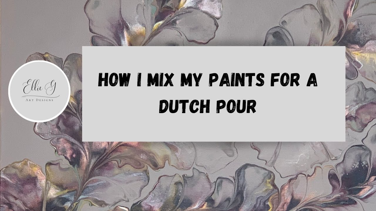 How I mix my paints. Acrylic Paint for Dutch pours. Fluid art.