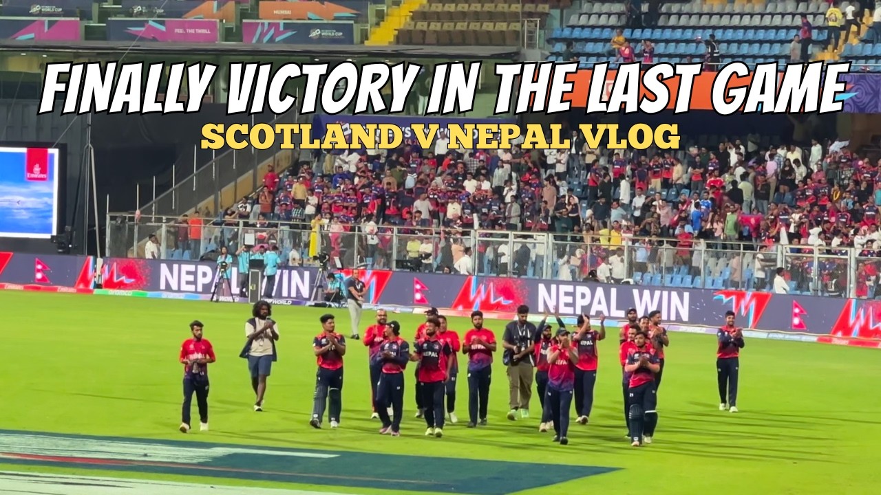 Unforgettable Night at Wankhede: Scotland vs Nepal - Epic Cricket Showdown! | anup shrestha vlogs