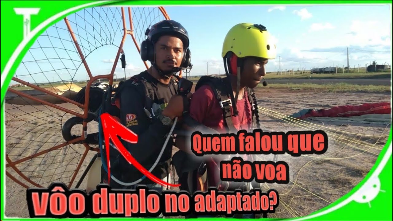 PRIMEIRO VÔO DUPLO DE PARAMOTOR NO OESTE BAIANO, DECOLANDO COM ADAPTADO, 125 CC SERÁ QUE SOBE ???