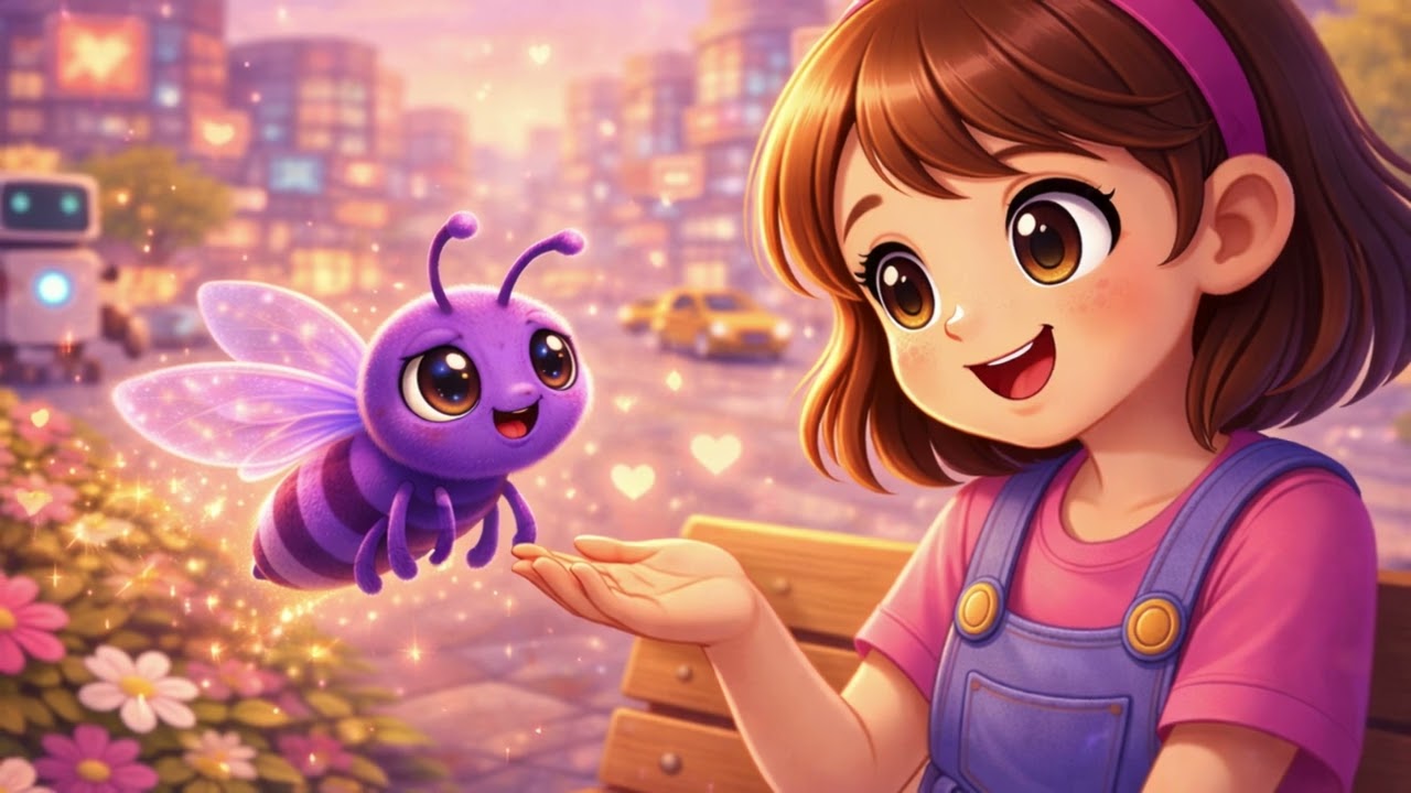 🐝💜 The Purple Wasp and the Girl in the Busy City 💜🐝