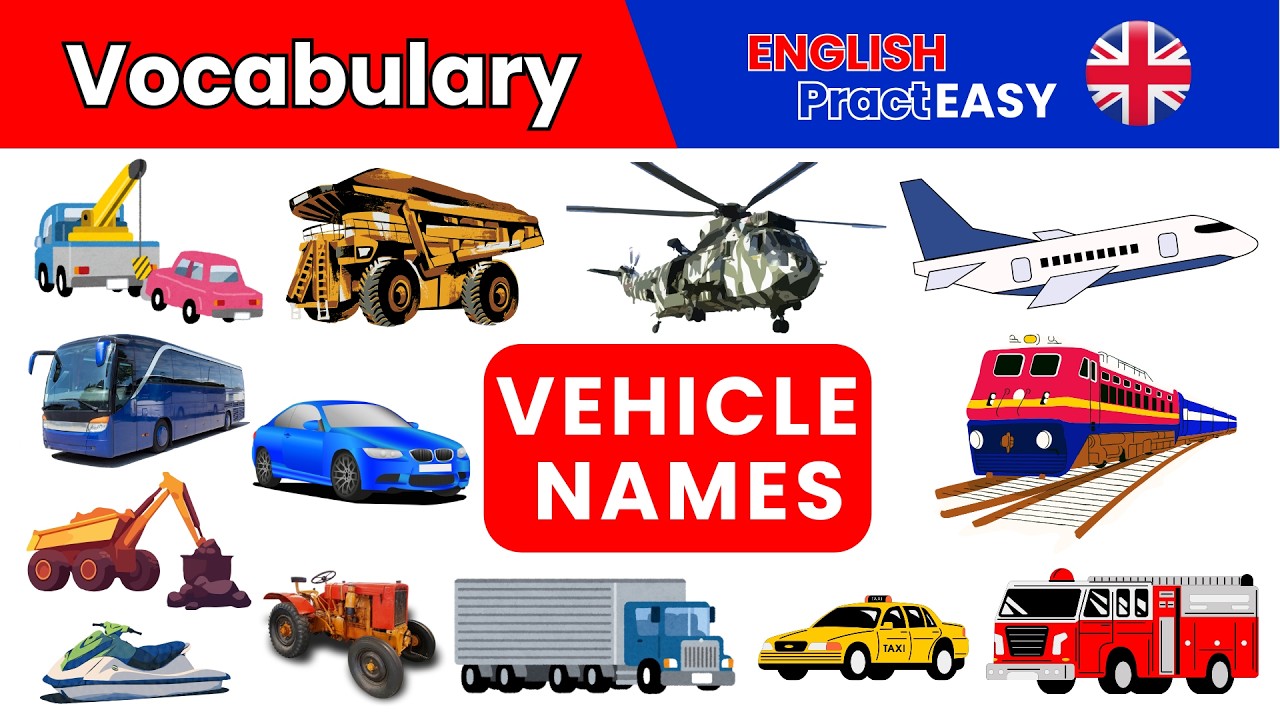 50 Vehicles in English | English Vocabulary — Learn English Practice Easy