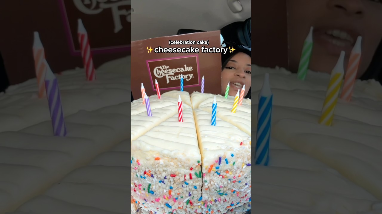 Giant cheesecake factory celebration cake 🎂