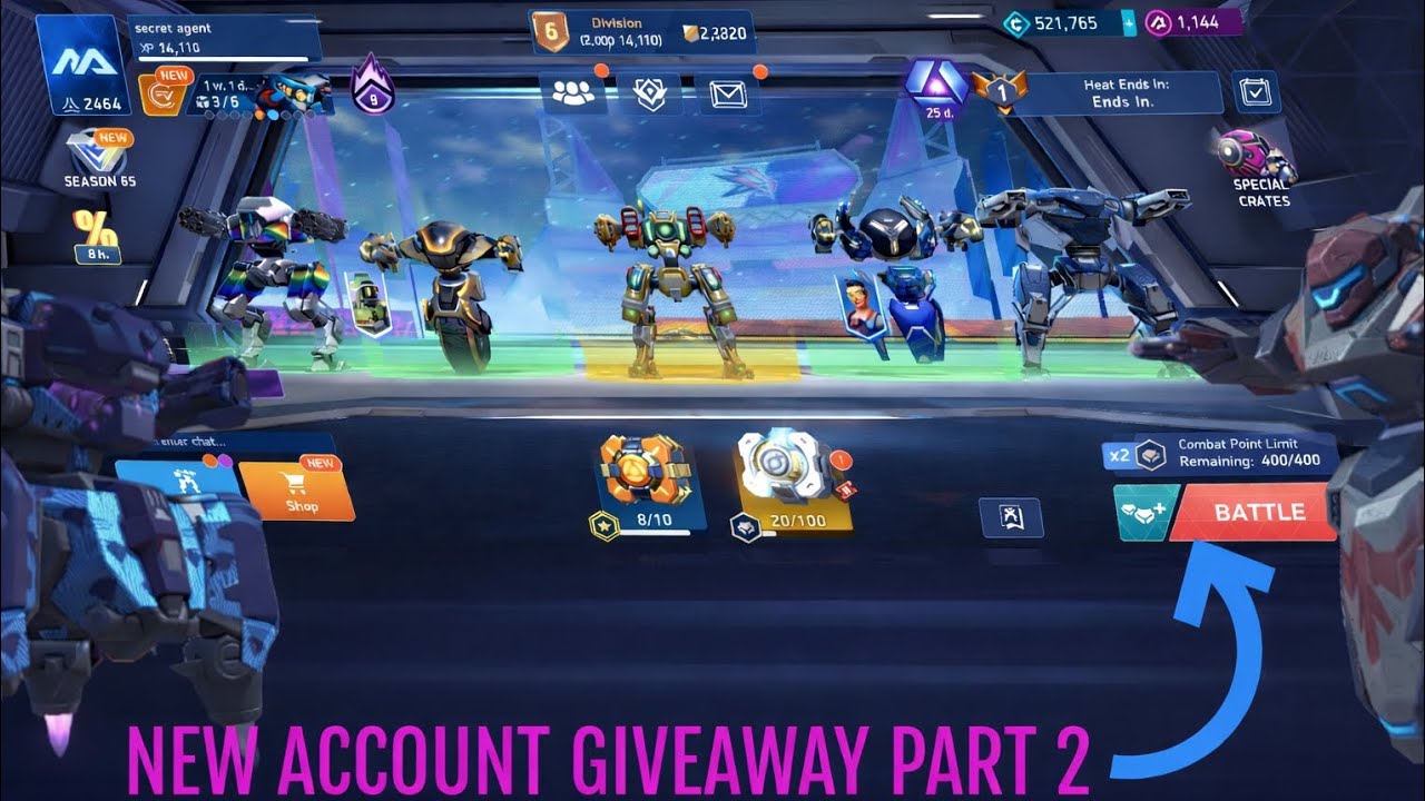Mech arena NTG | Account giveaway #2 | mech arena gameplay | voice included