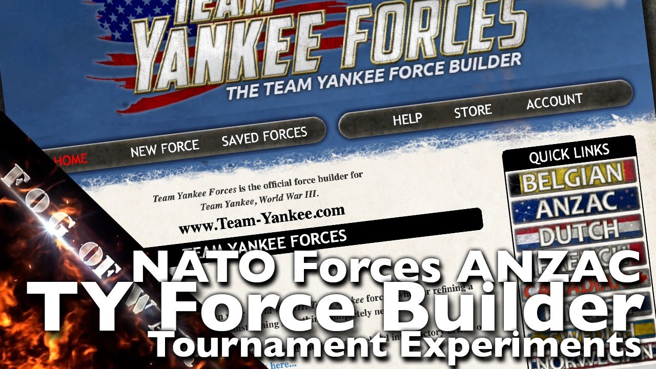 Snippet | ANZAC List Experiments on TY Force Builder | NATO Forces - WWIII: Team Yankee