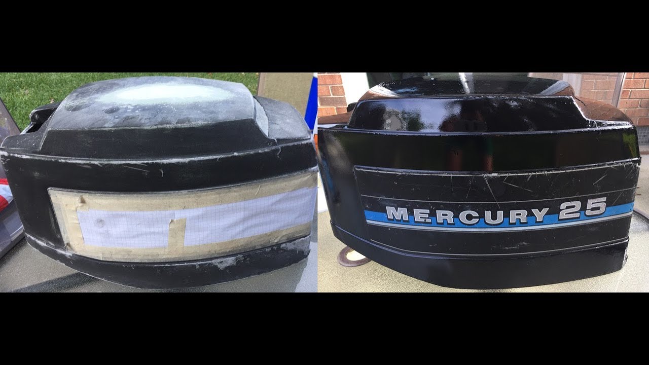 25 HP Mercury Restoration 1983 (Part 12 ) Painting the Cowling
