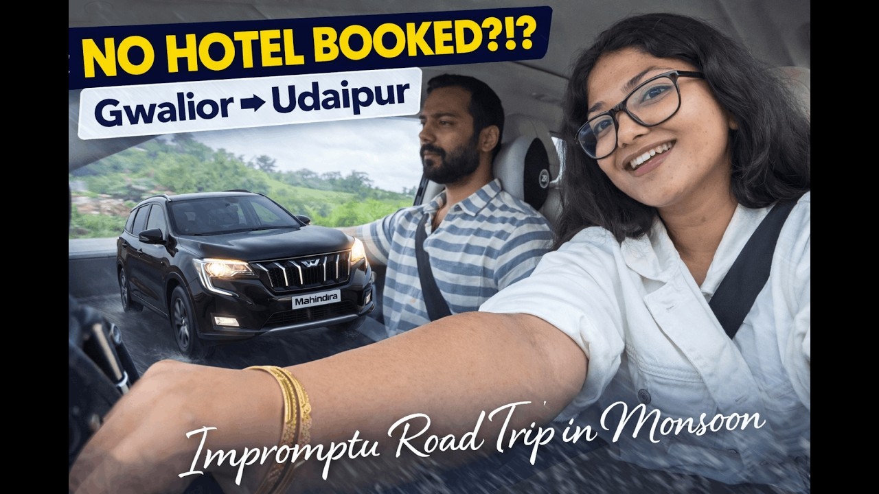 Gwalior to Udaipur Road Trip in Monsoon 🌧️ | Our Most Impromptu Drive in XUV700 | TSS EP 2