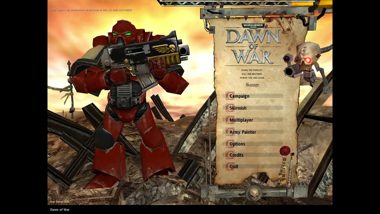 Dawn of War Menu