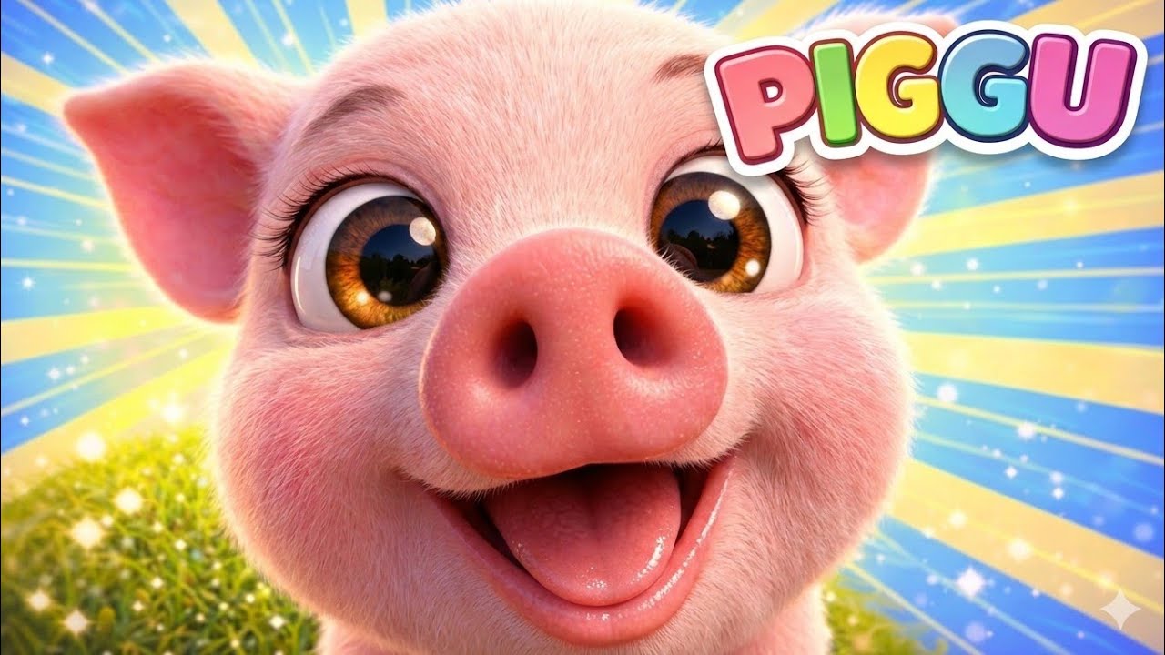 Tiny Little Piggu 🐷 Oink Oink Song | Cute Baby Pig Cartoon