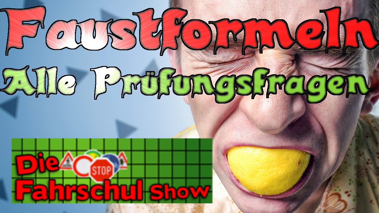 Faustformeln aus der Fahrschule Teil 1/2 Reaktionsweg + Bremsweg = Anhalteweg (inkl. Gefahrbremsung)