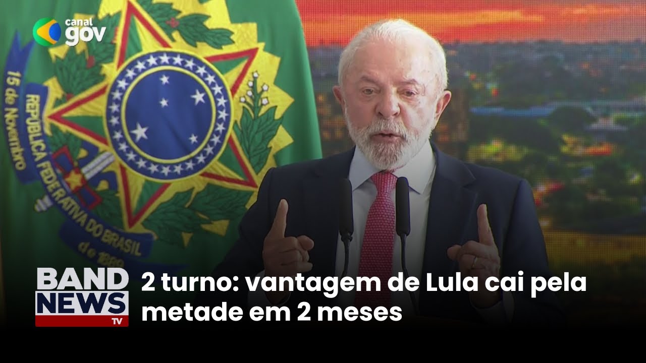 2 turno: vantagem de Lula cai pela metade em 2 meses | BandNewsTV