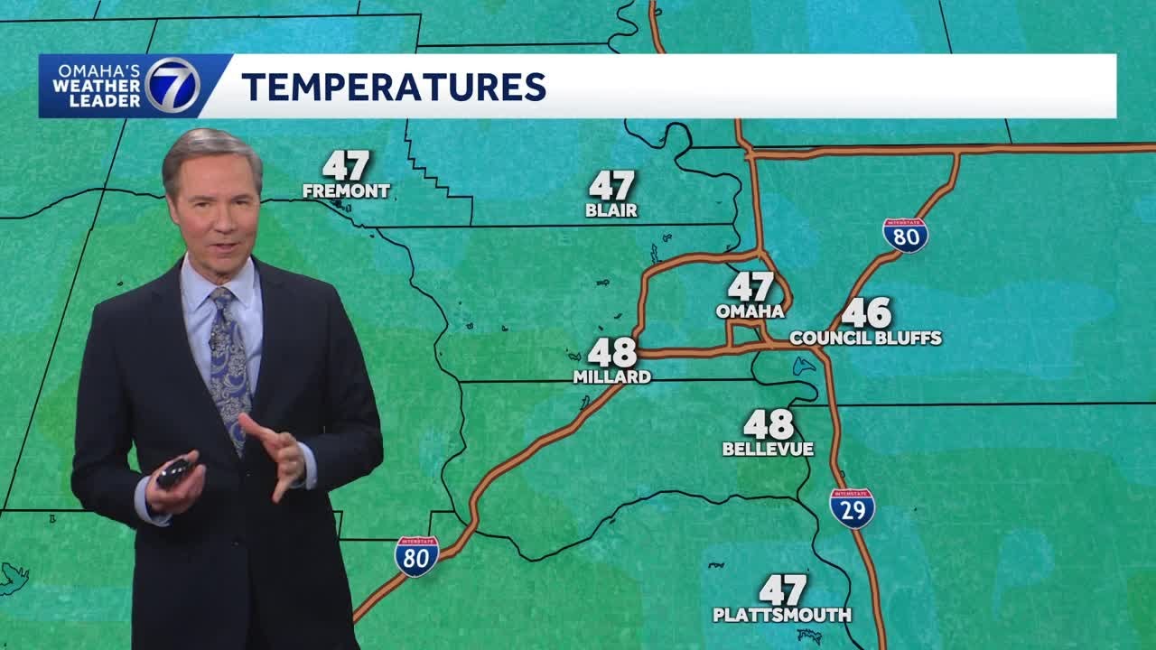A bit chilly this evening around Omaha