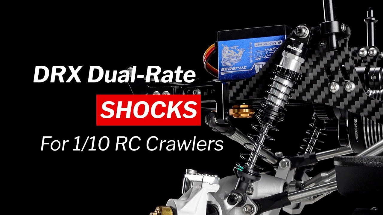 INJORA 80–120mm Dual-rate Spring Oil Shocks for 1/10 RC Crawler