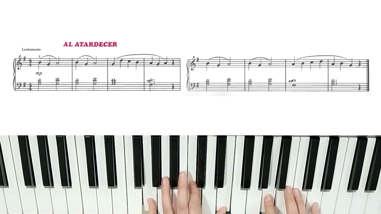 31 Al atardecer   Piano para principantes adultos   J Bastien