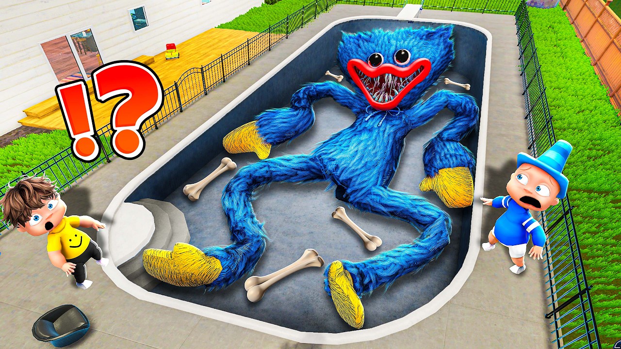 We Found HUGGY WUGGY in Our Daddy's Pool... (Who's Your Daddy)