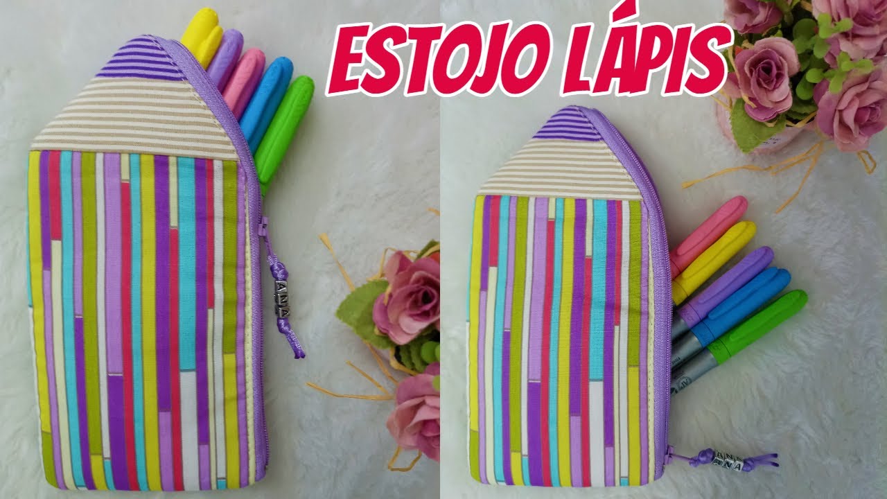 Como Fazer Estojo Lápis Fácil Volta Às Aulas - Carrossel da Arte - Costura Iniciante