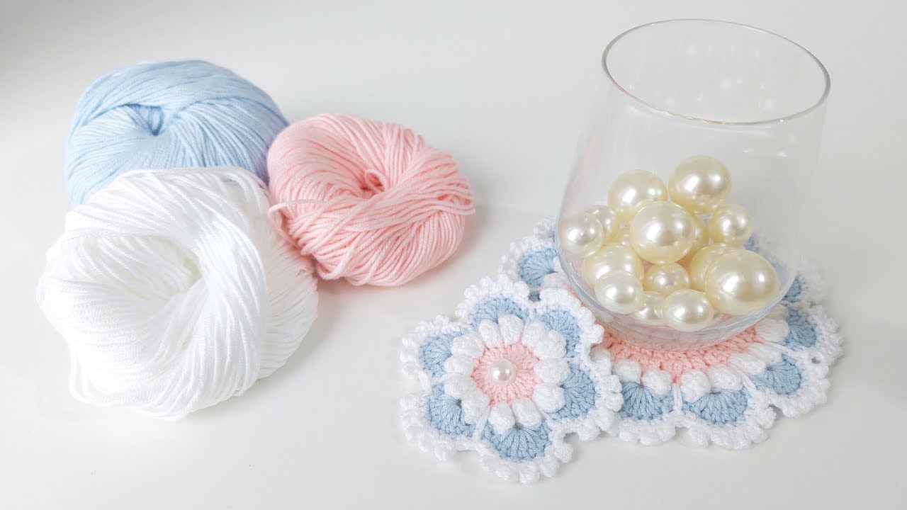 ماهي طريقة عمل مفرش بغرزة البوبكورن🤔| Popcorn stitches in a beautiful doily