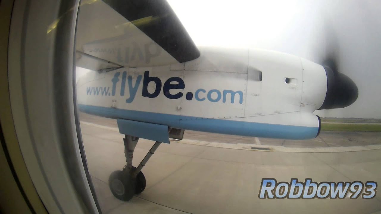 Evening Takeoff at Manchester, Flybe Dash 8!