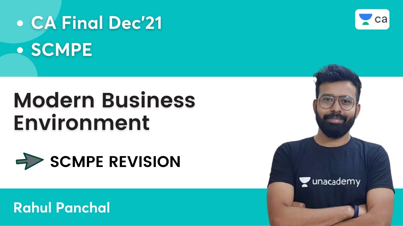 Modern Business Environment | SCMPE Revision | CA Final Dec 2021 | Rahul Panchal